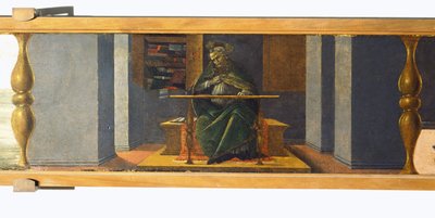 Saint Augustin dans son étude, panneau de prédelle du Retable de Saint Marc, c.1488-90 - Sandro Botticelli